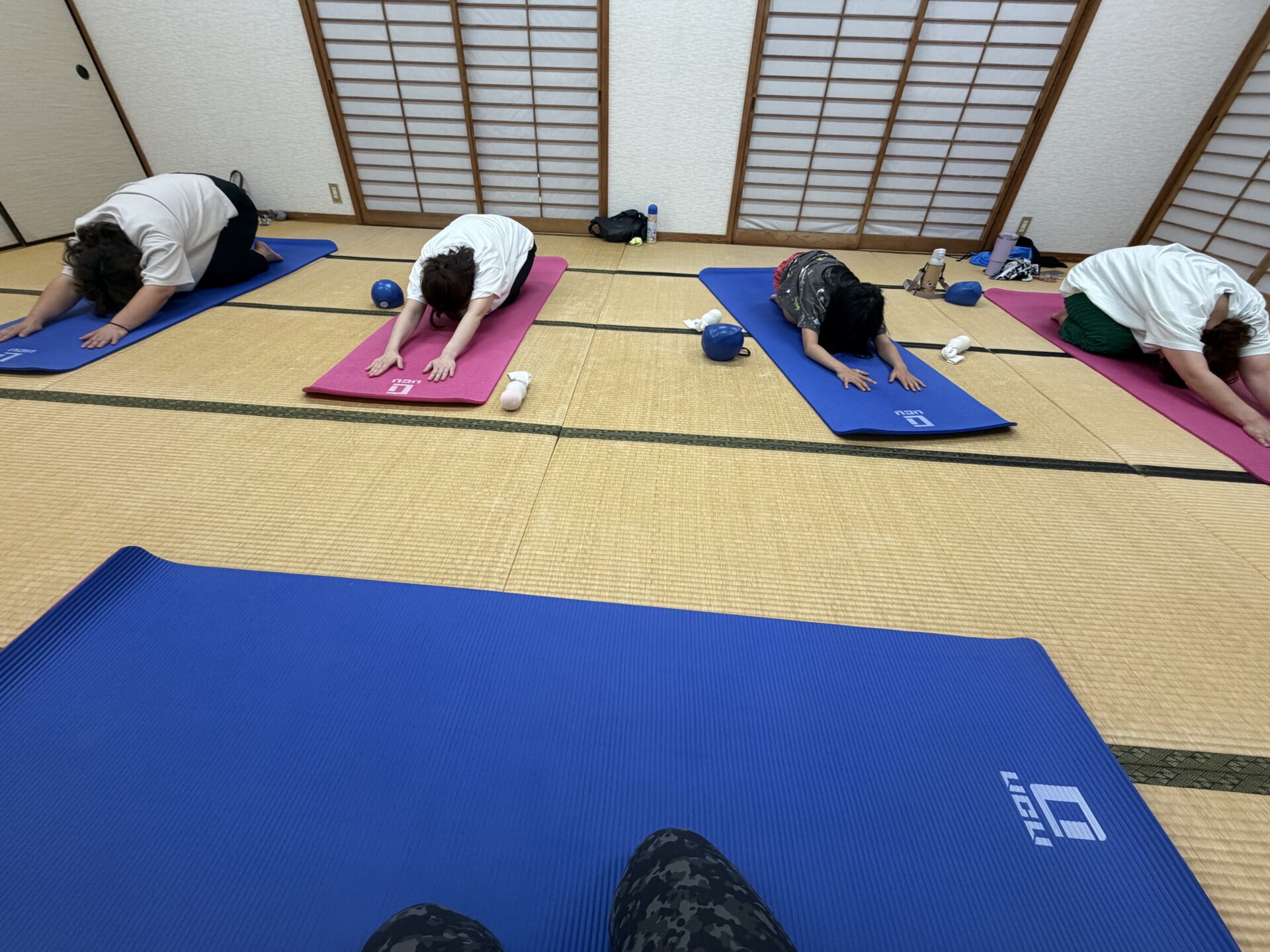 鹿児島市 noricoピラティスでのマシンピラティス・レッスン風景